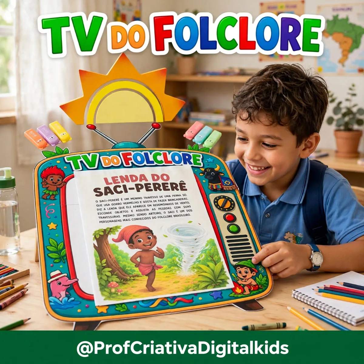 TV do Folclore - Recurso Pedagógico para Educação Infantil — Datas comemorativas para Educação Infantil: Deixe sua aula de…