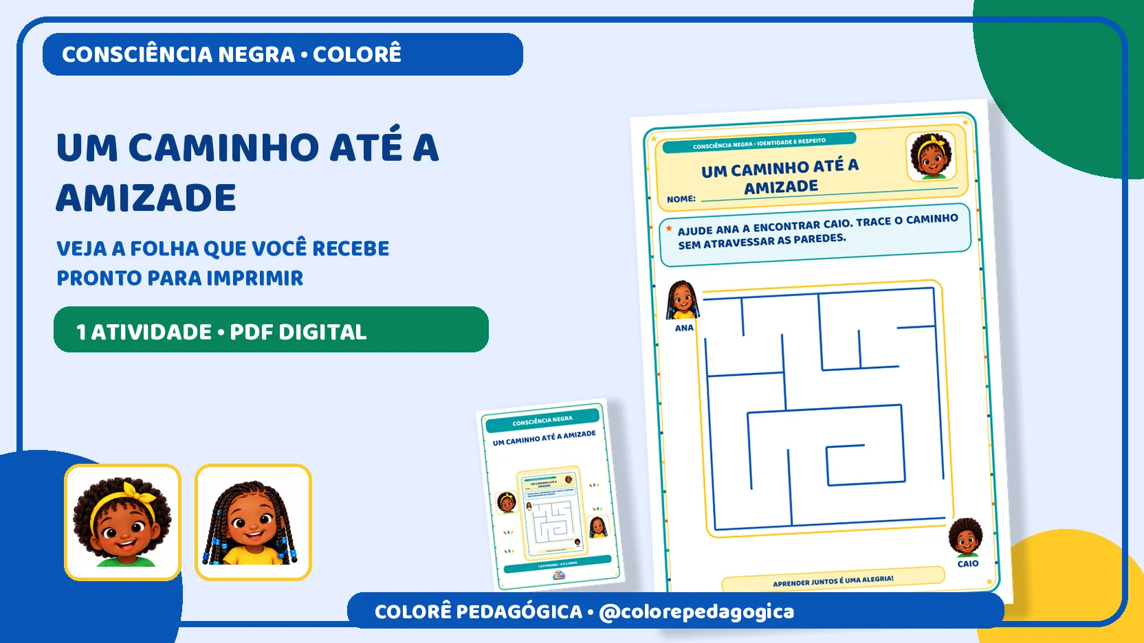 Um caminho até a amizade | Consciência Negra — capa do material