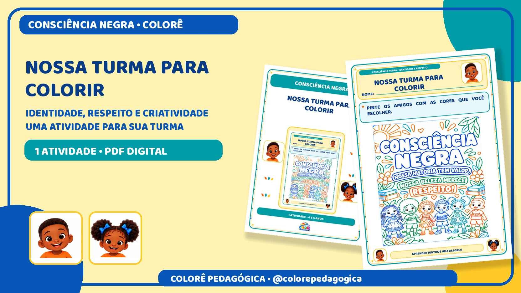 Uma coroa de respeito | Consciência Negra — Datas comemorativas para Educação Infantil: Coroa para decorar com desenhos e…
