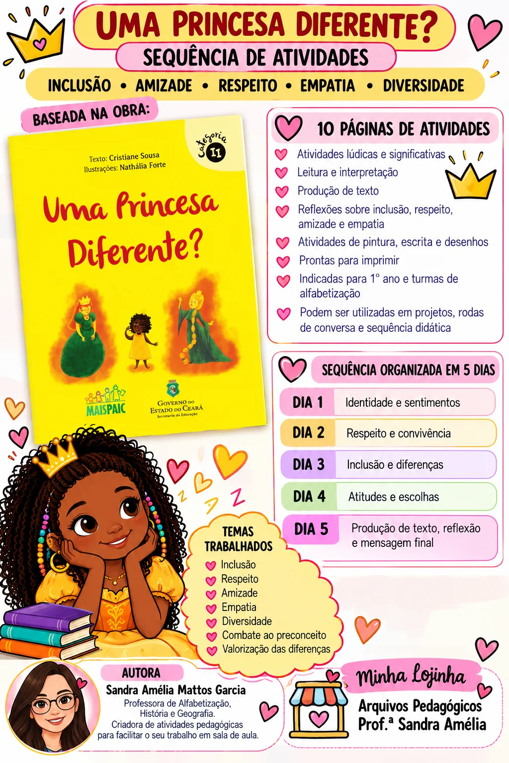 Uma princesa diferente - Sequência Didática 3° e 4° anos — amostra 1: O que vem no material