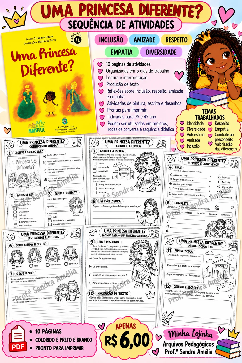 Uma princesa diferente - Sequência Didática 3° e 4° anos — Português para 4º ano: Uma sequência didática lúdica e…