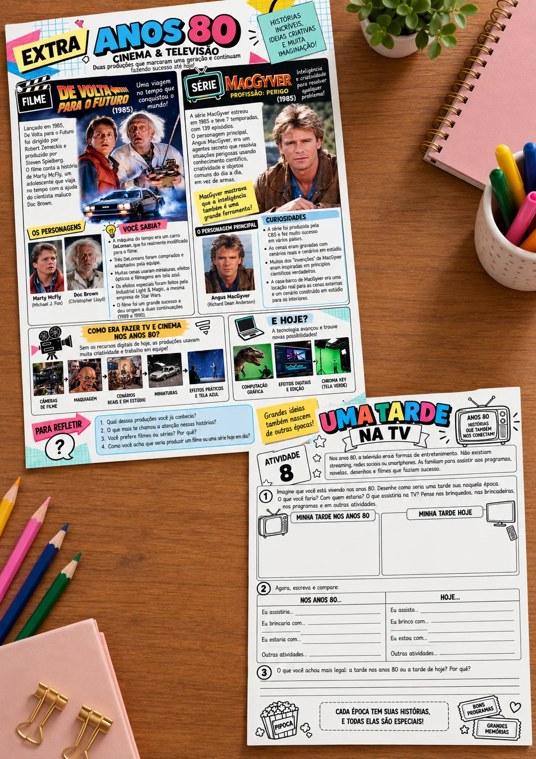UMA VIAGEM AOS ANOS 80! Projeto Pedagógico Completo. — amostra 6: Não é apenas um pacote de atividades!