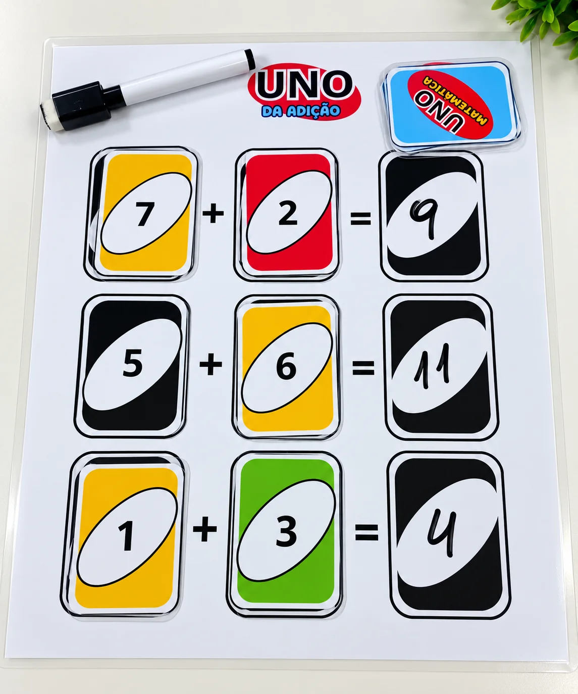 UNO DA MATEMÁTICA – 4 Operações | Jogo Pedagógico com Cartinhas UNO — amostra 1: Aprenda adição, subtração, multiplicação e…