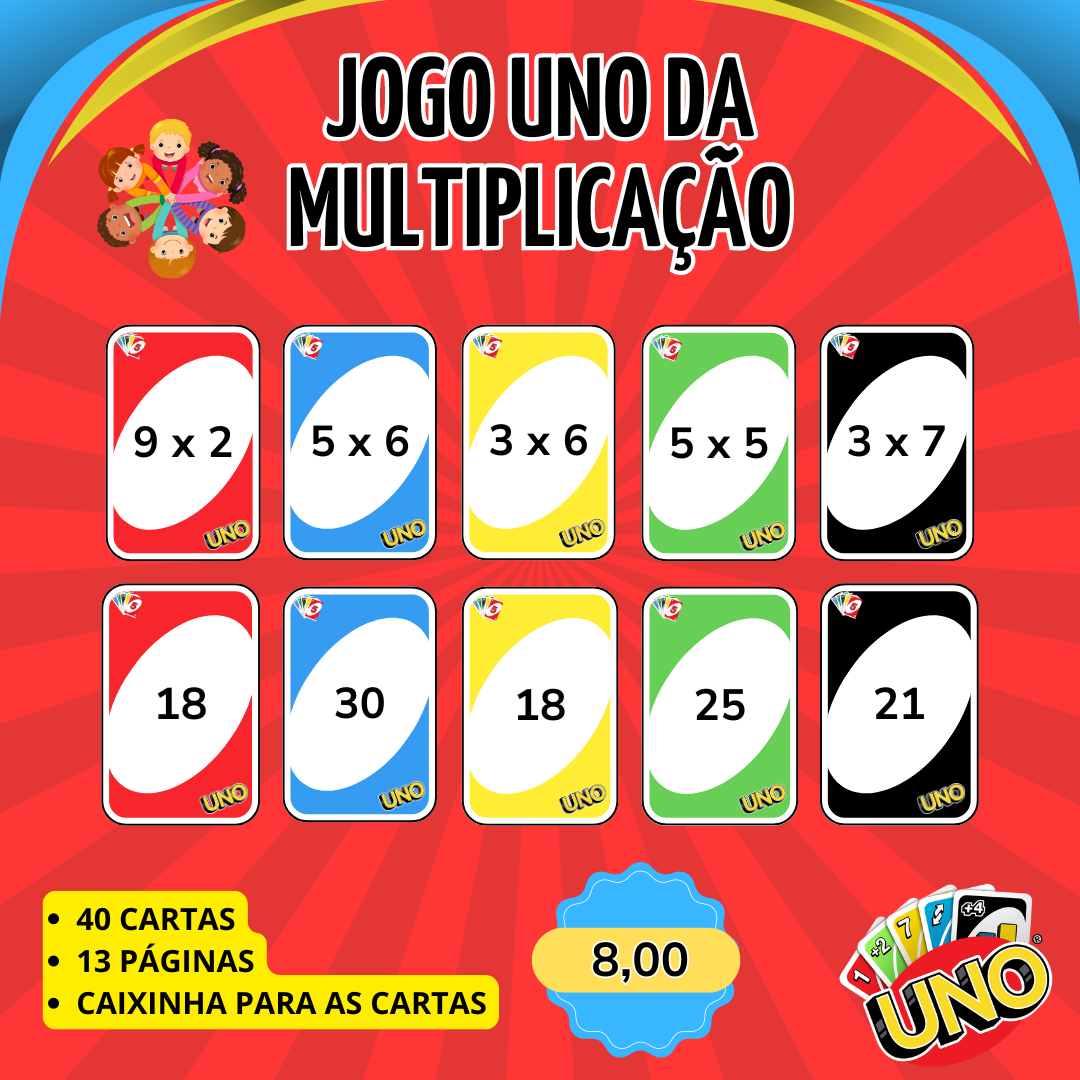 Uno da multiplicação – PDF para Imprimir | Alfabetização — capa do material