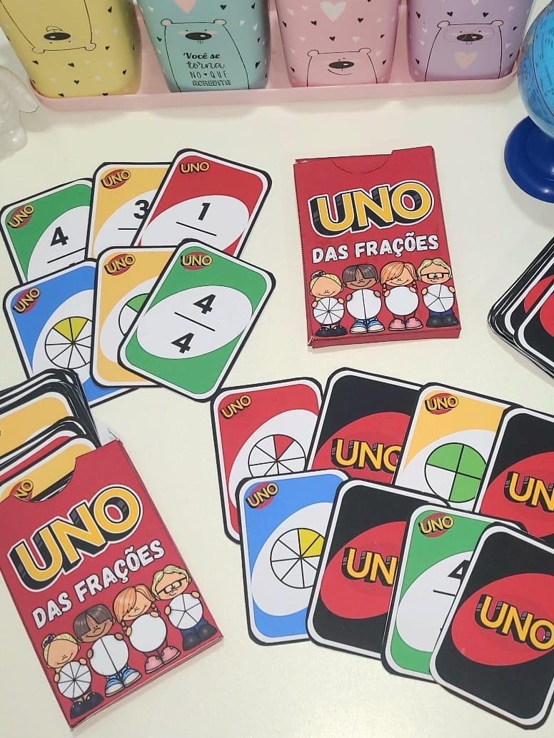 Uno das frações – PDF para Imprimir | 5º ano — Matemática para 5º ano: Uno das Frações, um jogo lúdico para trabalhar com…