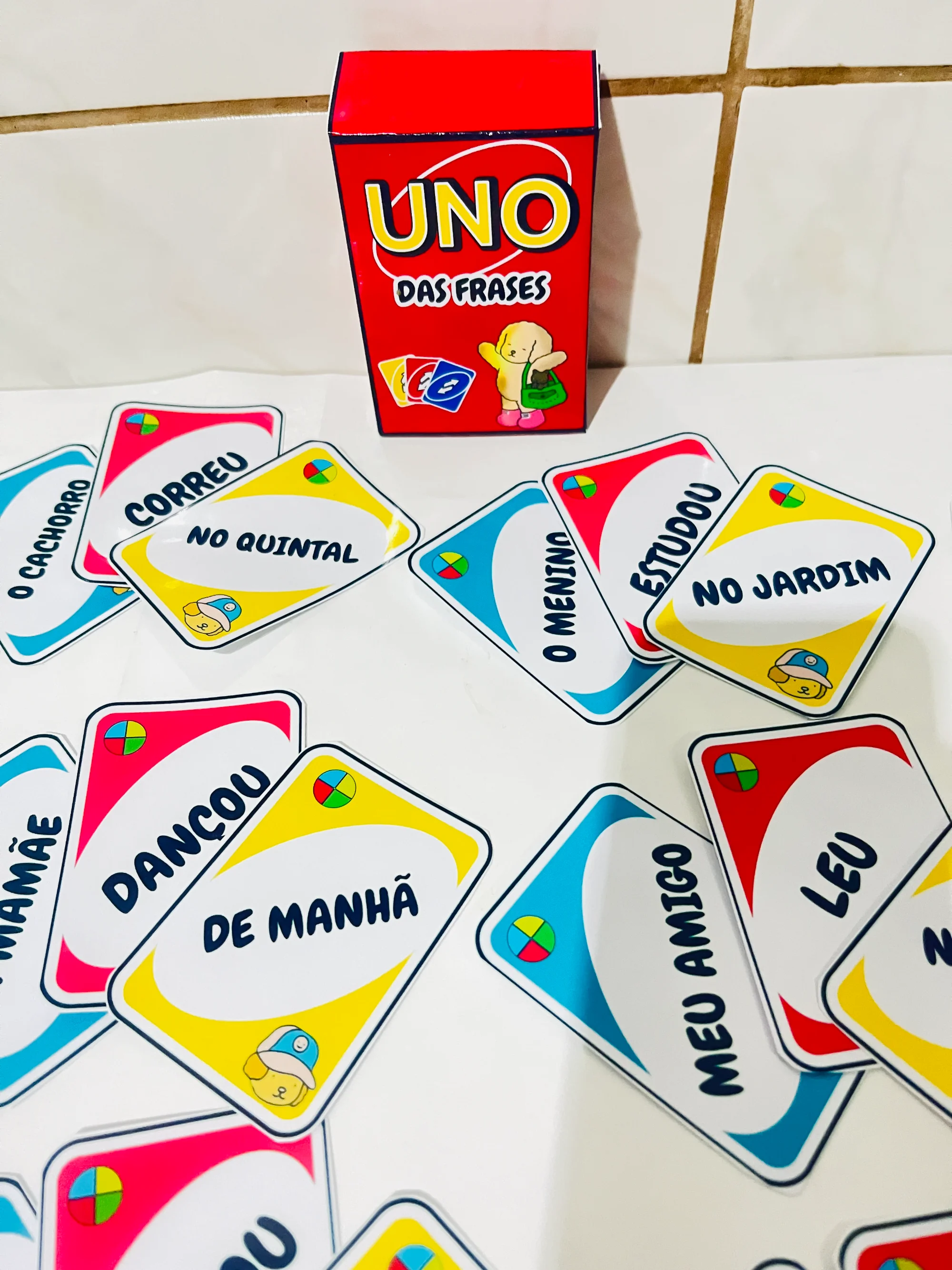 🎲📚 UNO DE FRASES – BOBBIE GOODS- ALFABETIZAÇÃO INICIAL — amostra 1: O UNO de Frases – Bobbie Goods transforma o momento…