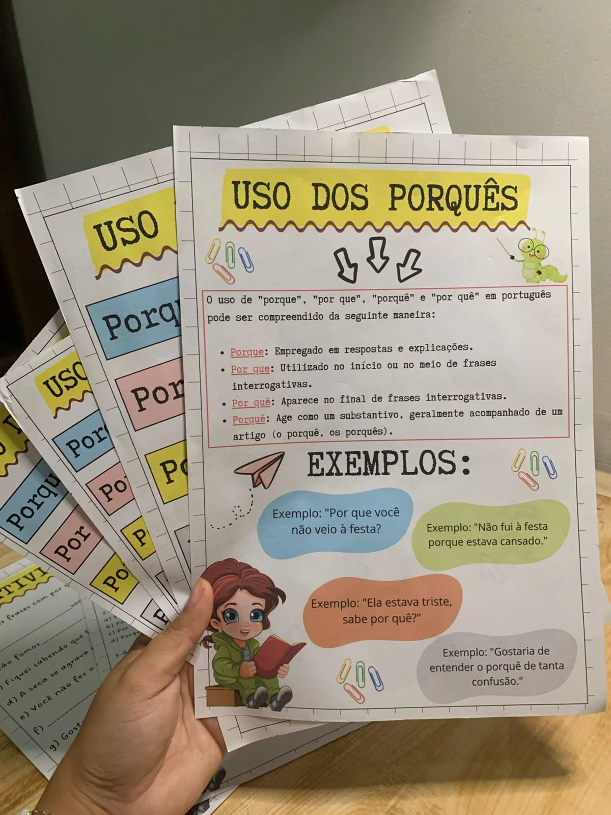 USO DOS PORQUÊS – APRENDA DE FORMA SIMPLES, VISUAL E PRÁTICA! ✏️💡 — capa do material
