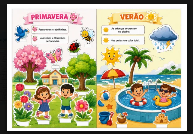 Vai e Vem das Estações – Atividades Lúdicas ensino fundamental — Alfabetização para Educação Infantil: Atividades sobre as…