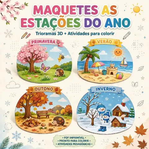 Vai e Vem das Estações do Ano - Trioramas + Atividades Palavra Cantada — amostra 7: 🌼Vai e Vem das Estações do Ano -…