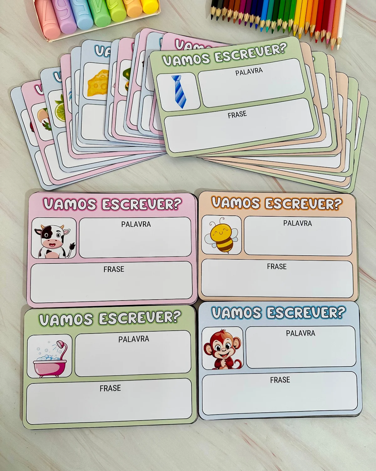 Vamos Escrever – 84 Fichas de Leitura e Escrita com Imagens (Educação Especial) — amostra 4: O arquivo Vamos Escrever é uma…