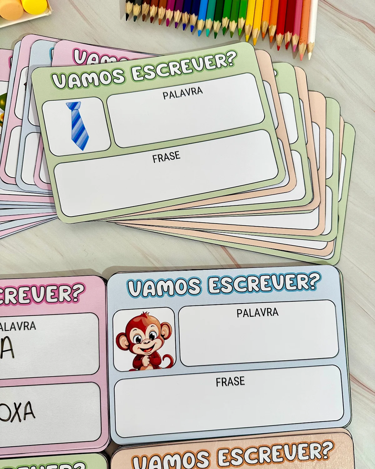Vamos Escrever – 84 Fichas de Leitura e Escrita com Imagens (Educação Especial) — amostra 6: O arquivo Vamos Escrever é uma…