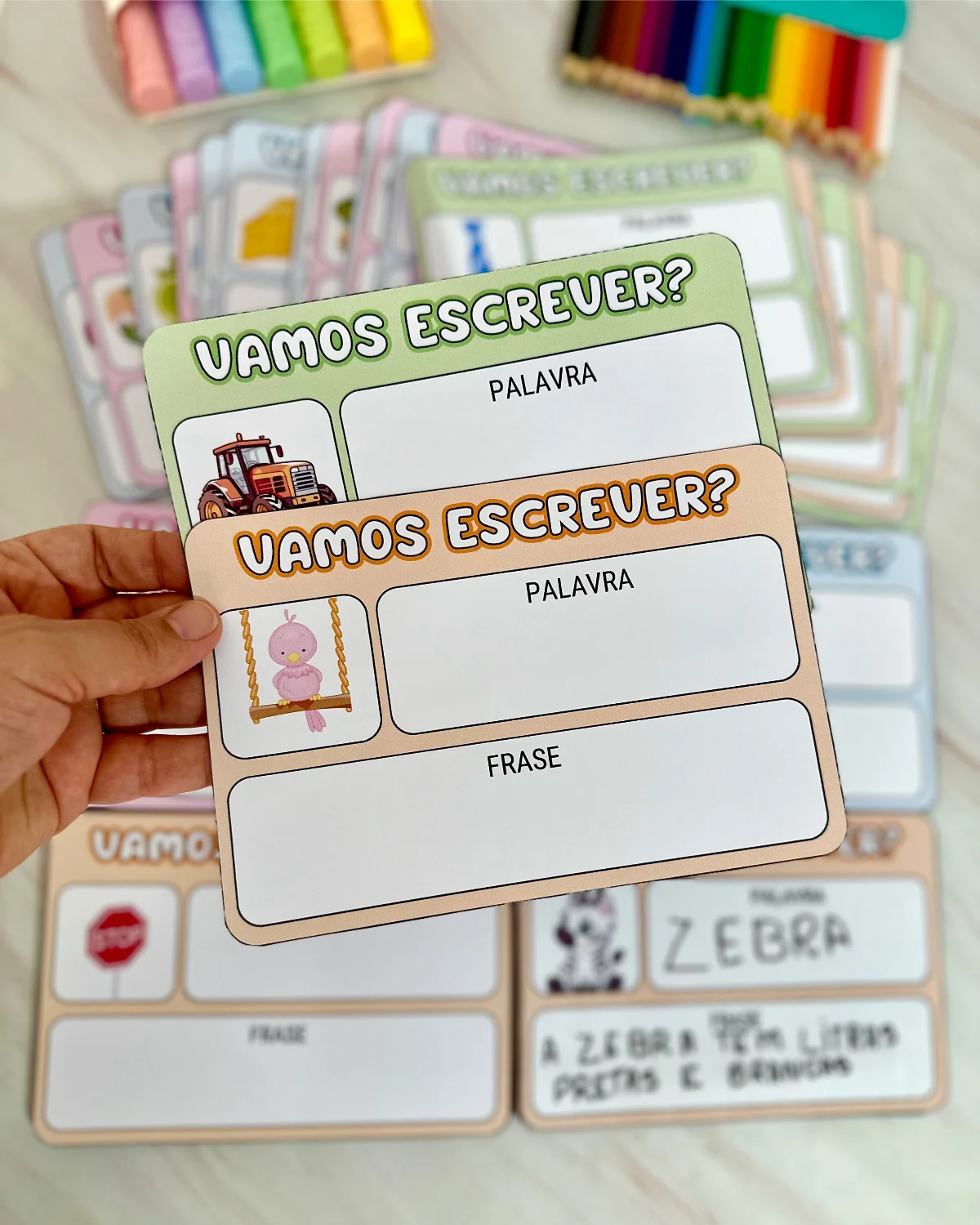 Vamos Escrever – 84 Fichas de Leitura e Escrita com Imagens (Educação Especial) — amostra 7: O arquivo Vamos Escrever é uma…