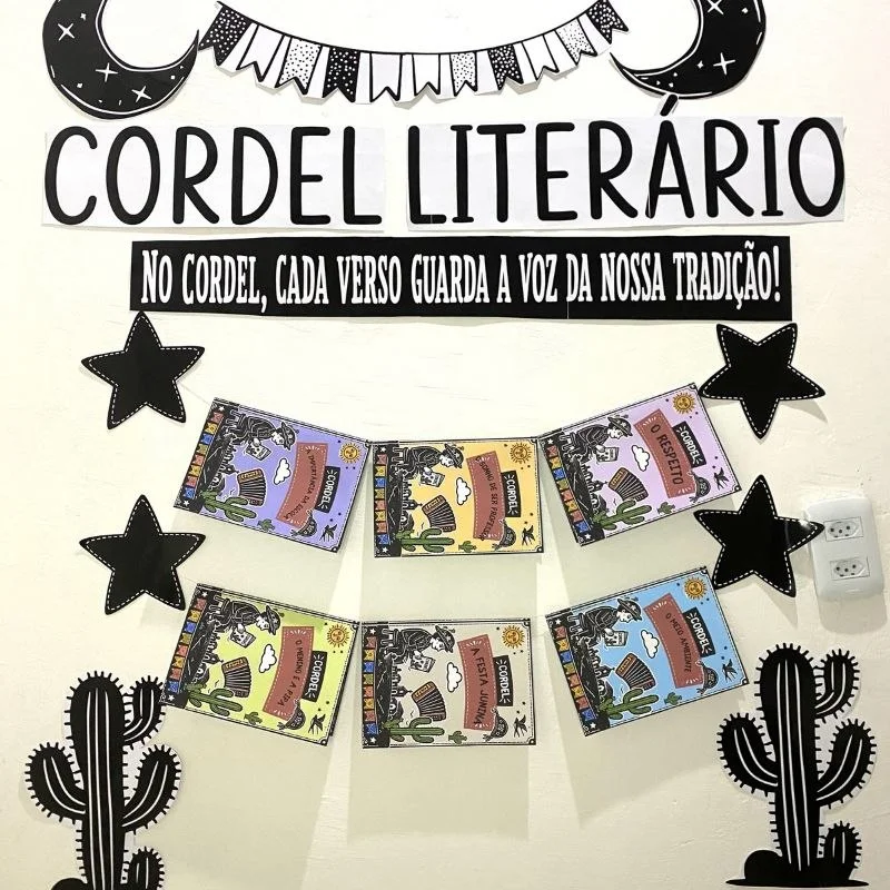 Varal Cordel Literário para Imprimir | Projeto Leitura Educação Infantil — Datas comemorativas para Educação Infantil:…