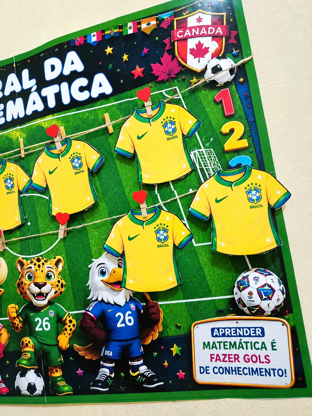 Varal da Matemática - Copa do Mundo 🇧🇷 — amostra 4: Recurso lúdico e interativo para trabalhar as operações matemáticas…