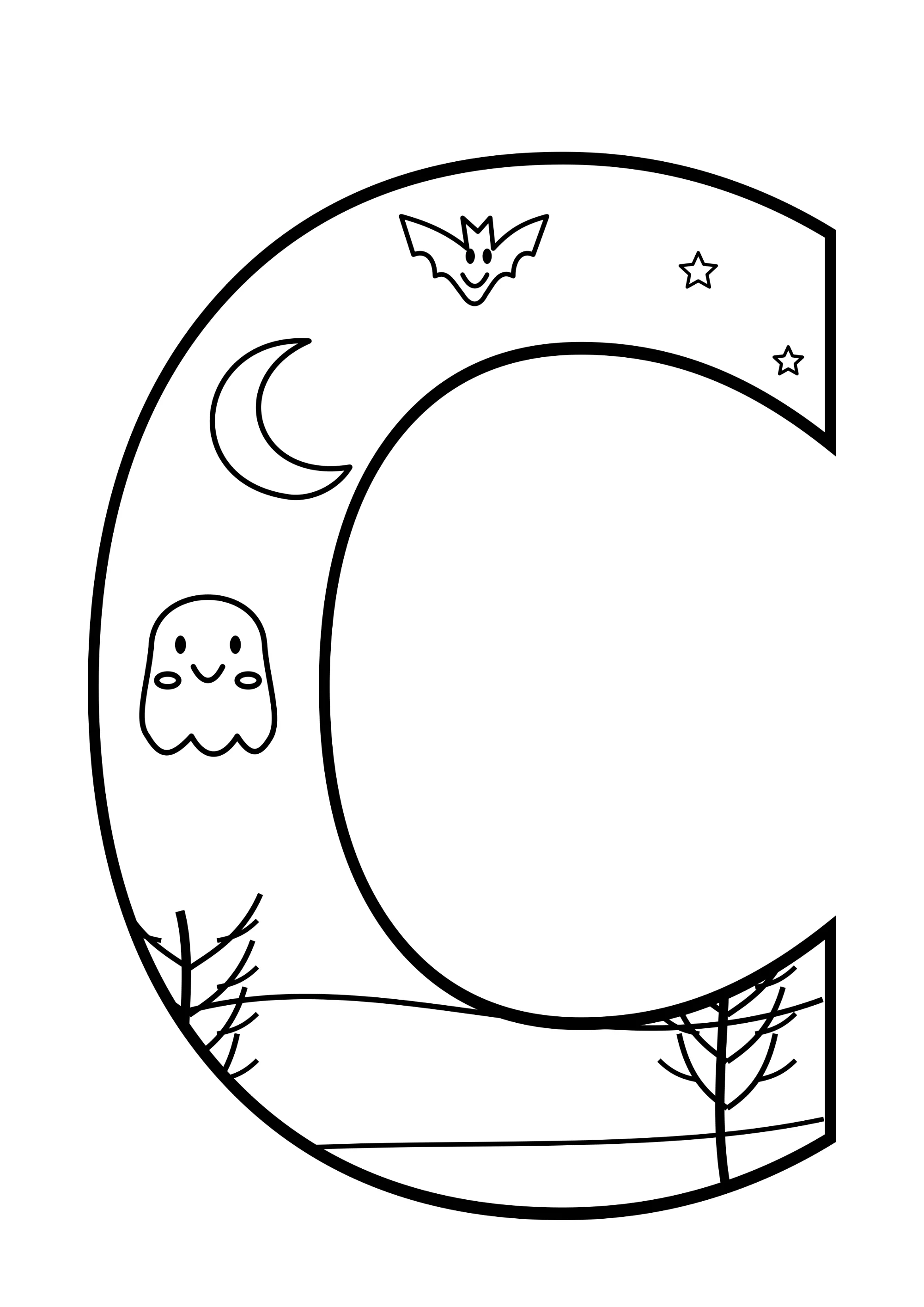 Varal Halloween: Alfabeto de A a Z para Decoração de Sala de Aula — amostra 1: O que está incluso
