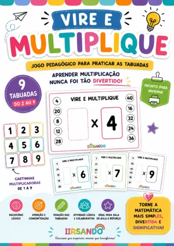 Vire e Multiplique - Jogo Pedagógico das Tabuadas 2 ao 9 — capa do material