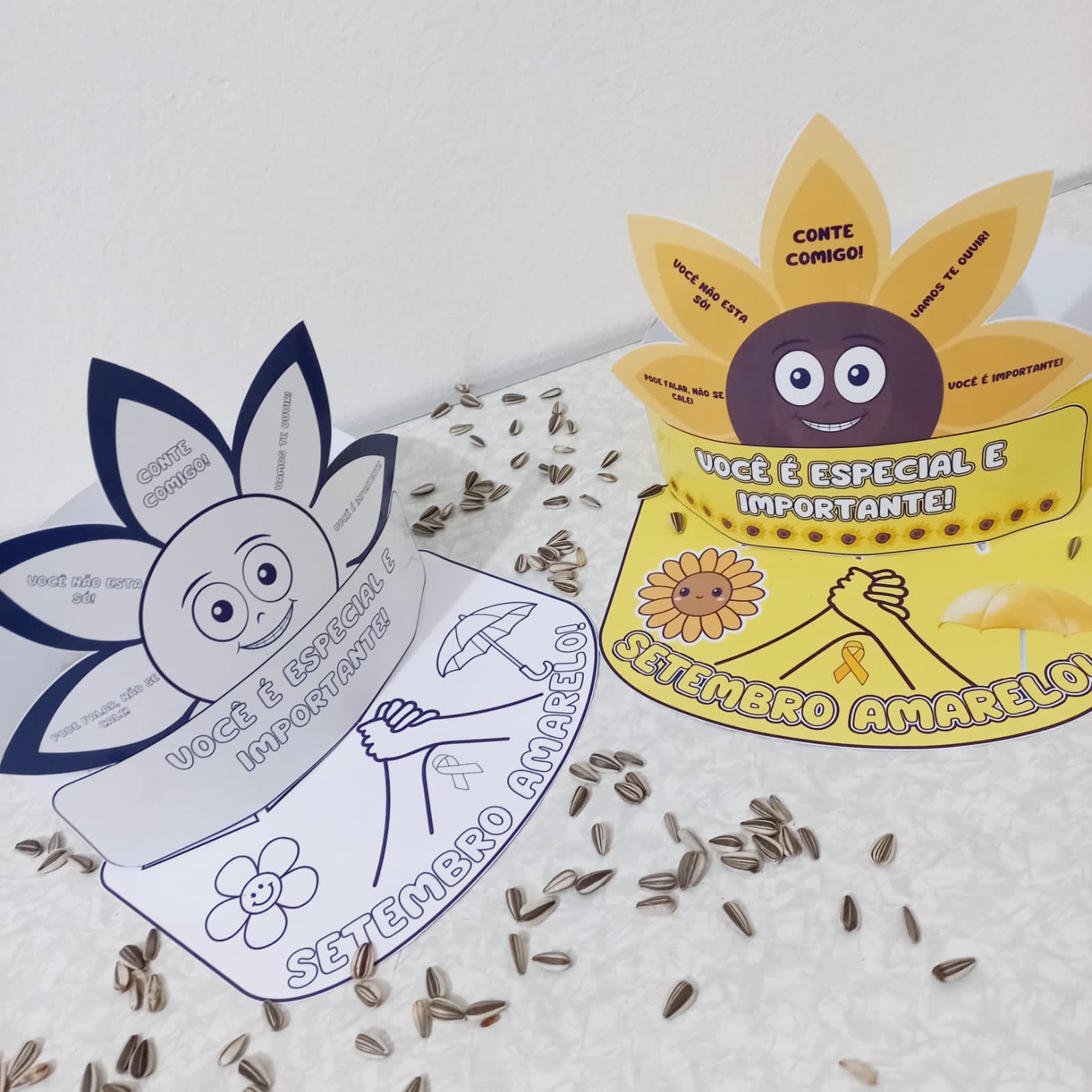 Viseira / coroa: setembro amarelo – Material Pedagógico — Atividades para Educação Infantil: Viseira para colorir e…