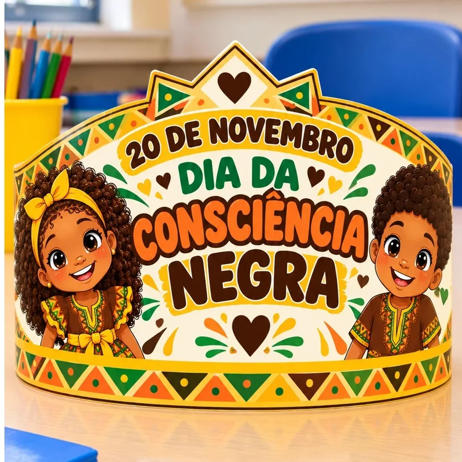 Viseira Dia da Consciência Negra para imprimir — amostra 1: 🎨 O que está incluso? Viseira Dia da Consciência Negra para imprimir — amostra 1: 🎨 O que está incluso?