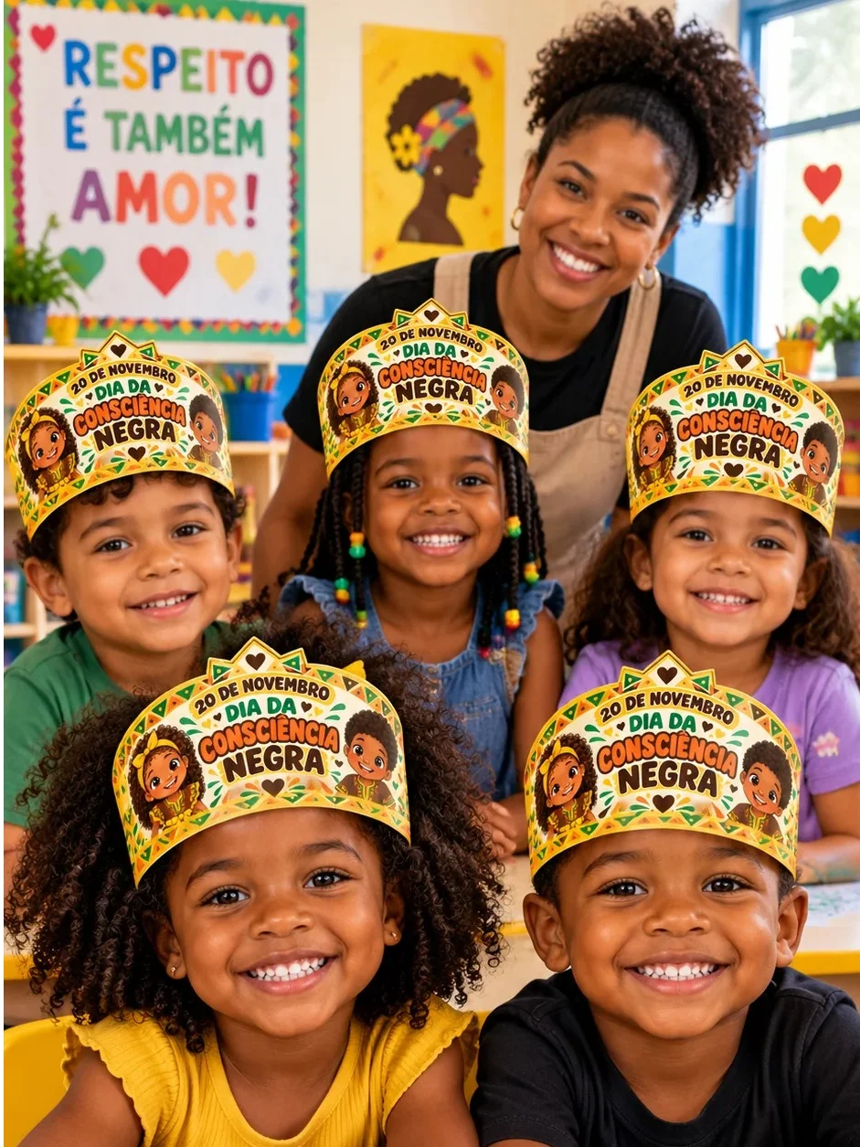 Viseira Dia da Consciência Negra para imprimir — capa do material