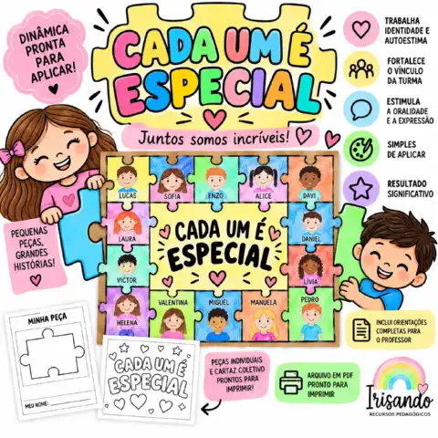 Você é Especial | Dinâmica de Valorização e Pertencimento — amostra 2: Uma dinâmica lúdica para mostrar a cada criança que…