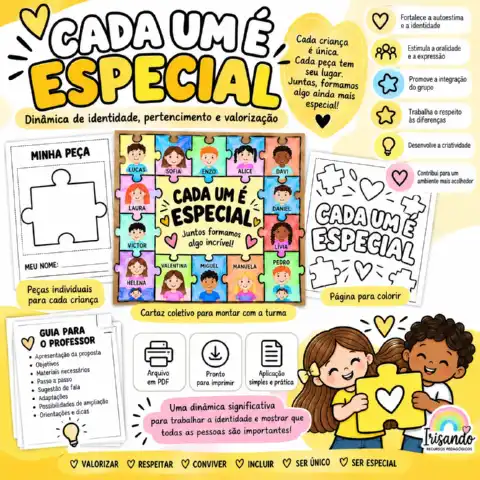 Você é Especial | Dinâmica de Valorização e Pertencimento — capa do material