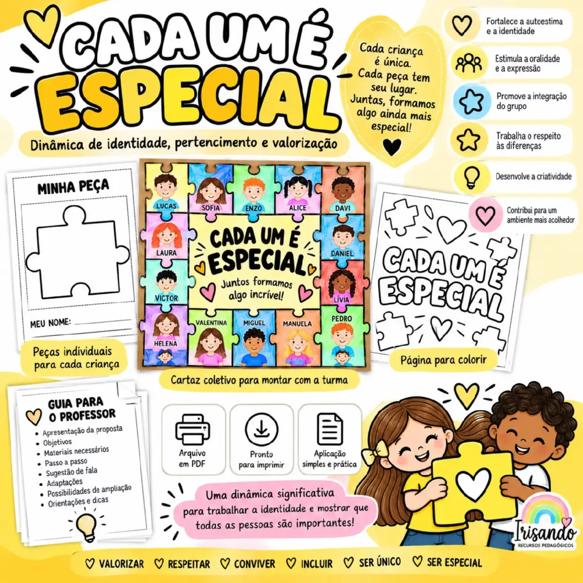 Você é Especial | Dinâmica de Valorização e Pertencimento — Atividades para Educação Infantil: Uma dinâmica lúdica para…