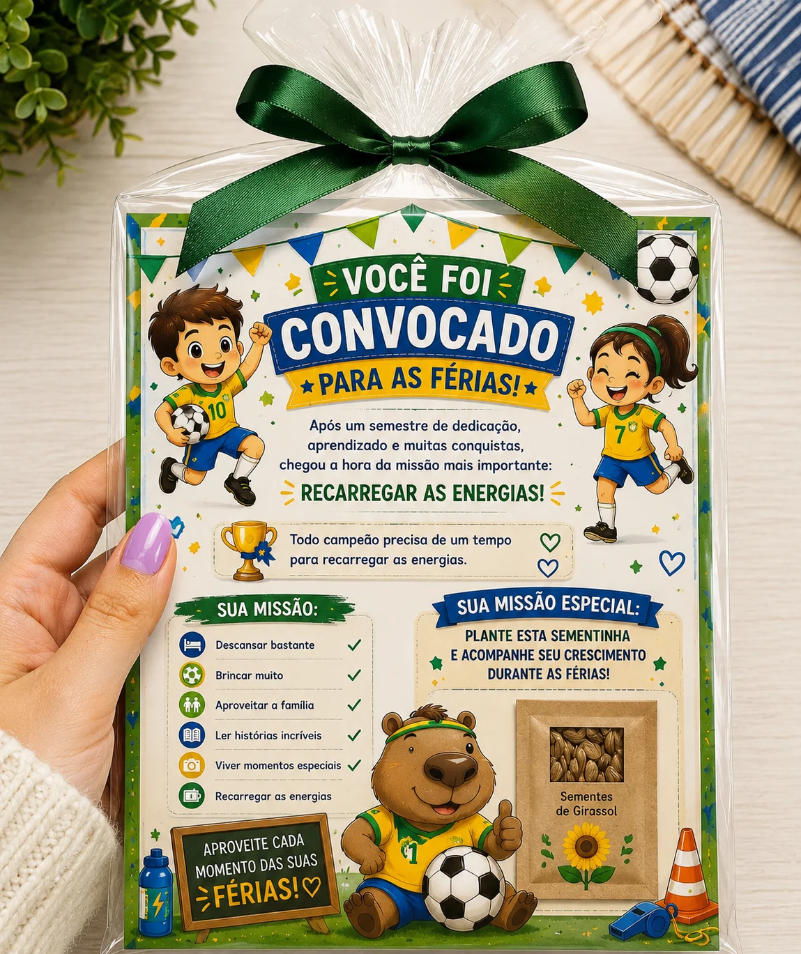 🏆 Você Foi Convocado Para As Férias! ⚽ — Datas comemorativas para Educação Infantil: Depois de um semestre cheio de…