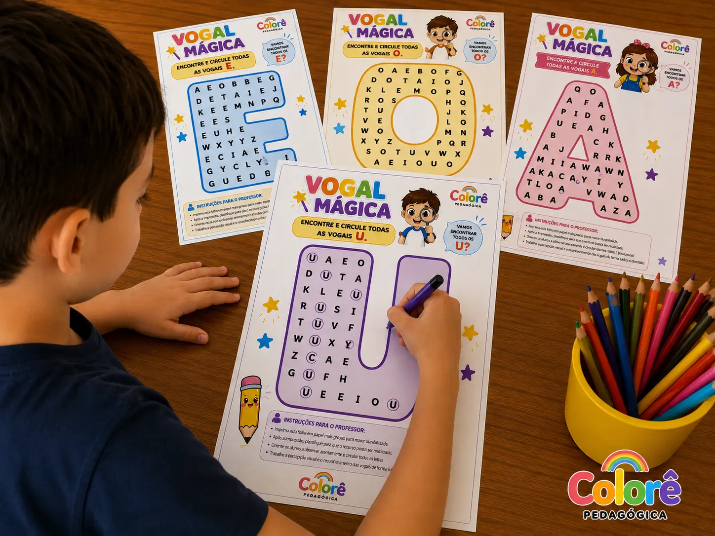 ✨🔎 VOGAL MÁGICA – ENCONTRE E CIRCULE! 🔎✨ — capa do material