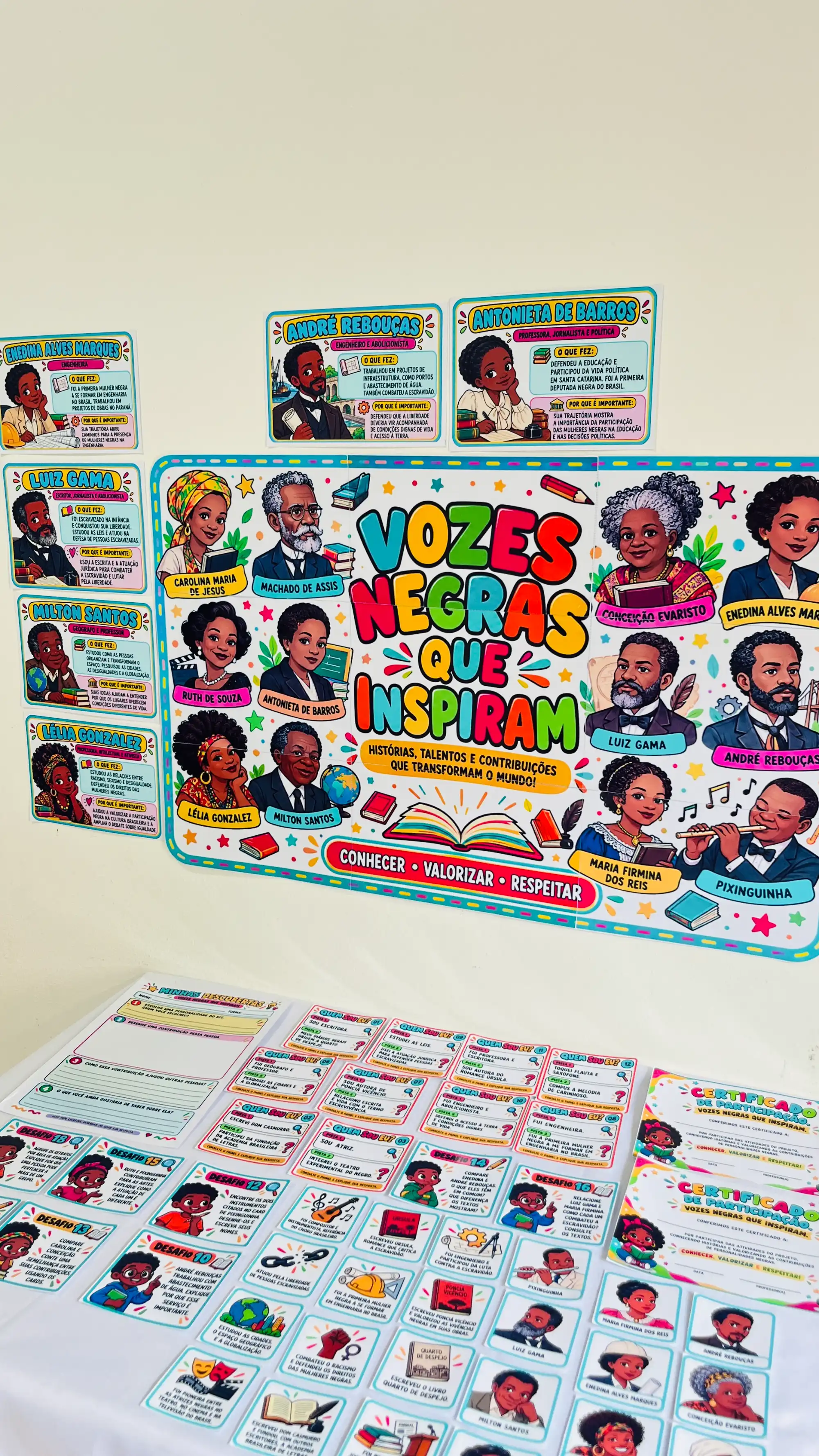 Vozes Negras que Inspiram – Kit Consciência Negra PDF — amostra 1: ✊🏾🌈 VOZES NEGRAS QUE INSPIRAM – KIT CONSCIÊNCIA NEGRA