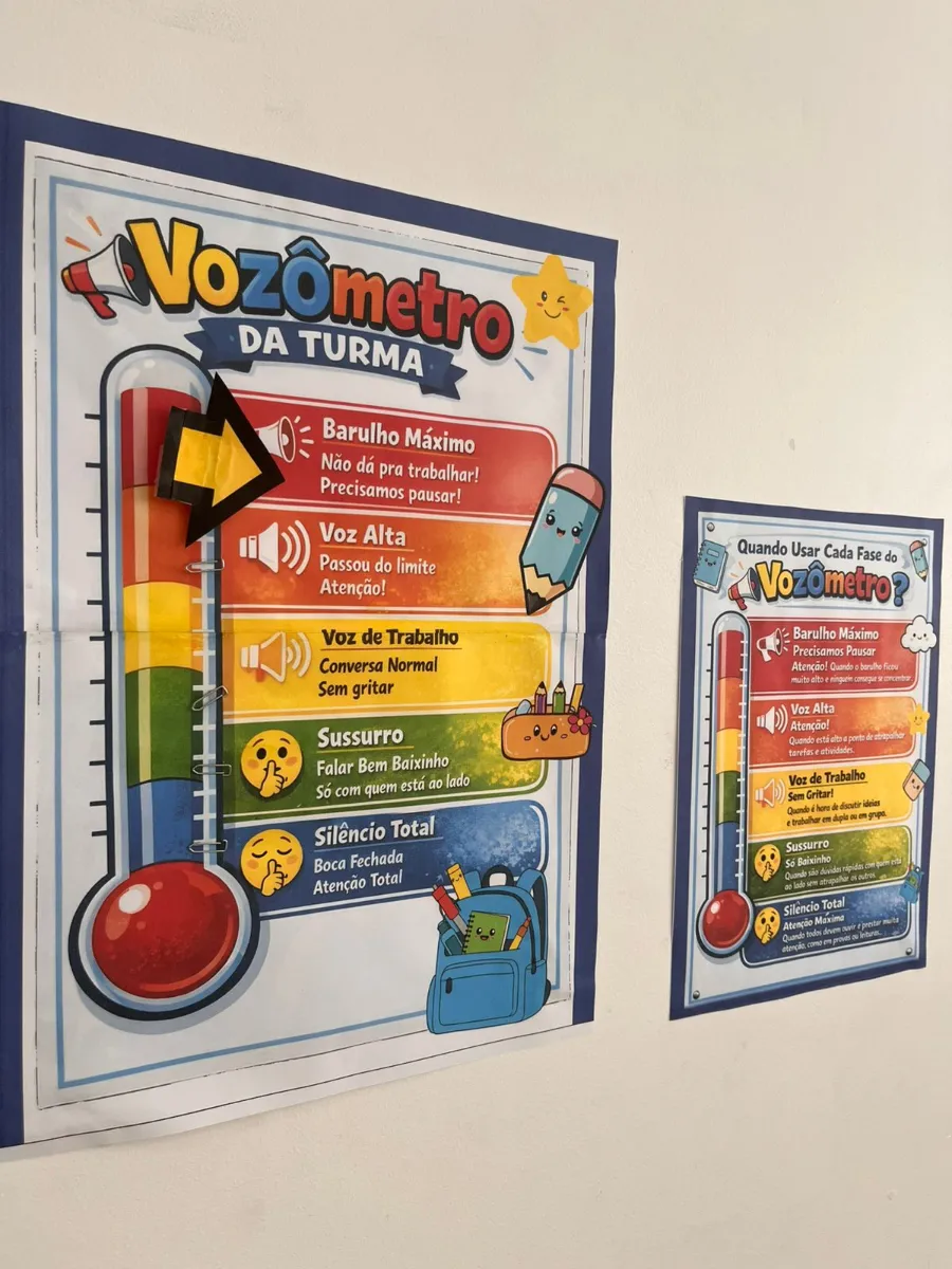 Vozômetro da Turma - Painel e Recuso para Regular Barulho — amostra 1: O Vozômetro é um Recurso Pedagógico que promove…