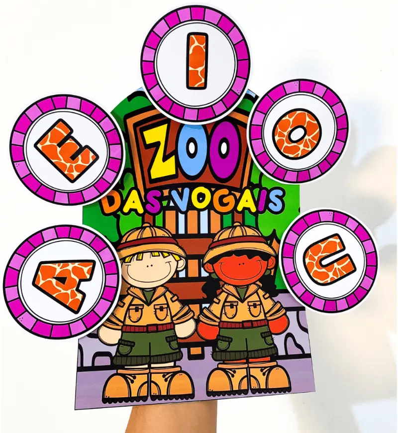 Zoo das Vogais: kit em PDF para Educação Infantil — amostra 2: O que vem no material