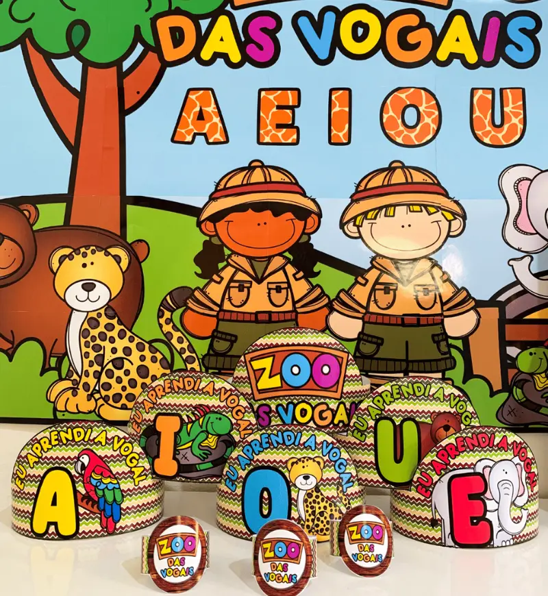 Zoo das Vogais: kit em PDF para Educação Infantil — Alfabetização para Educação Infantil: Explore as vogais de forma lúdica…
