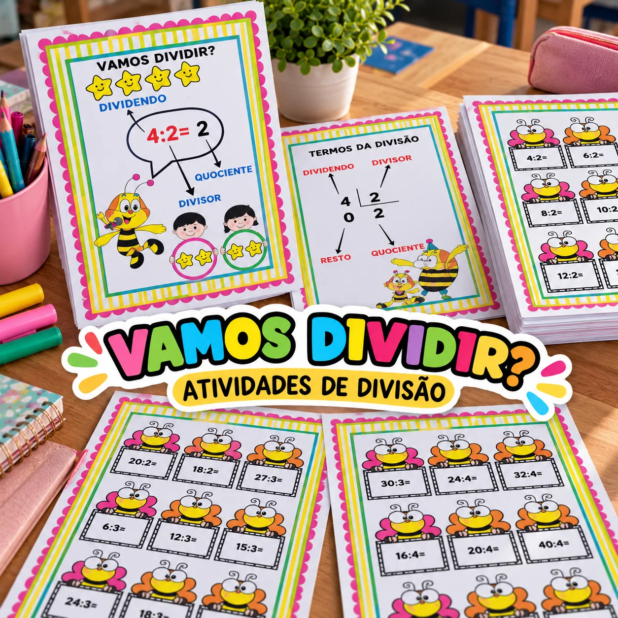 Zuzu da Divisão – Jogo de Matemática para Imprimir — Alfabetização para 3º ano: Recurso de matemática com cartazes…